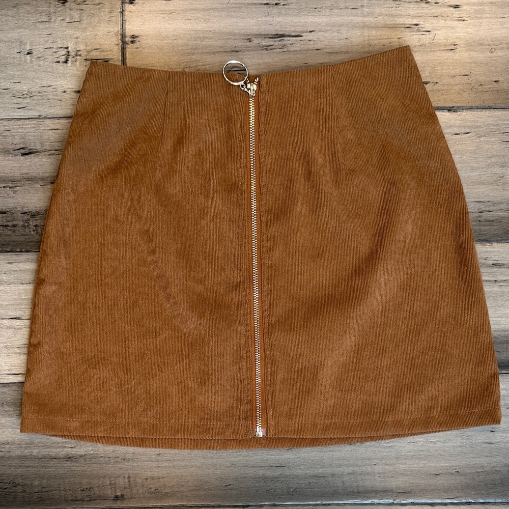 NWOT  SHEIN Brown Zippered Women's Skirt